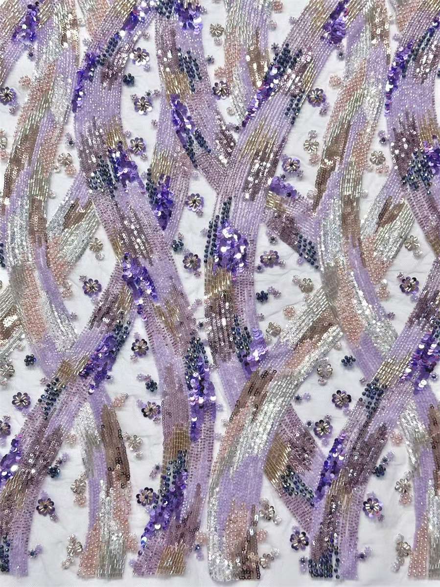Beaded Tulle Fabric - 5 Yards | COD HN650