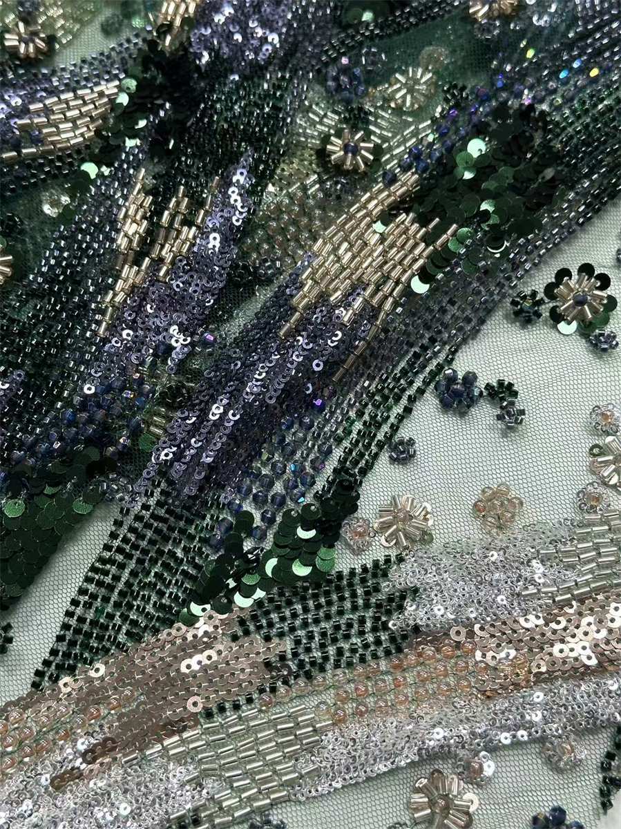 Beaded Tulle Fabric - 5 Yards | COD HN650