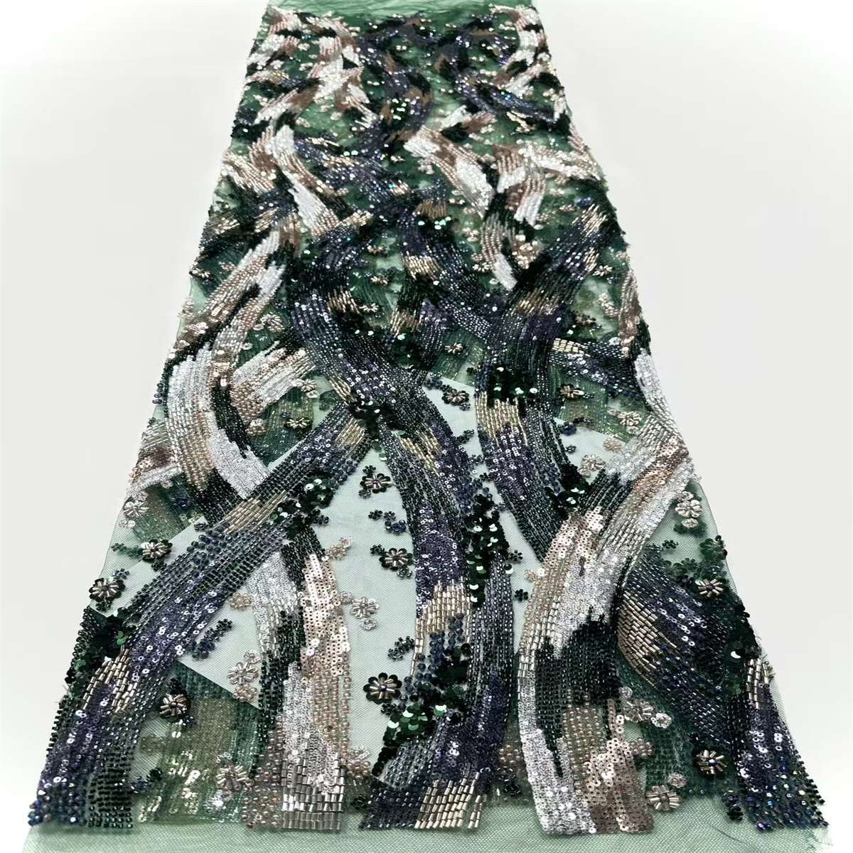 Beaded Tulle Fabric - 5 Yards | COD HN650