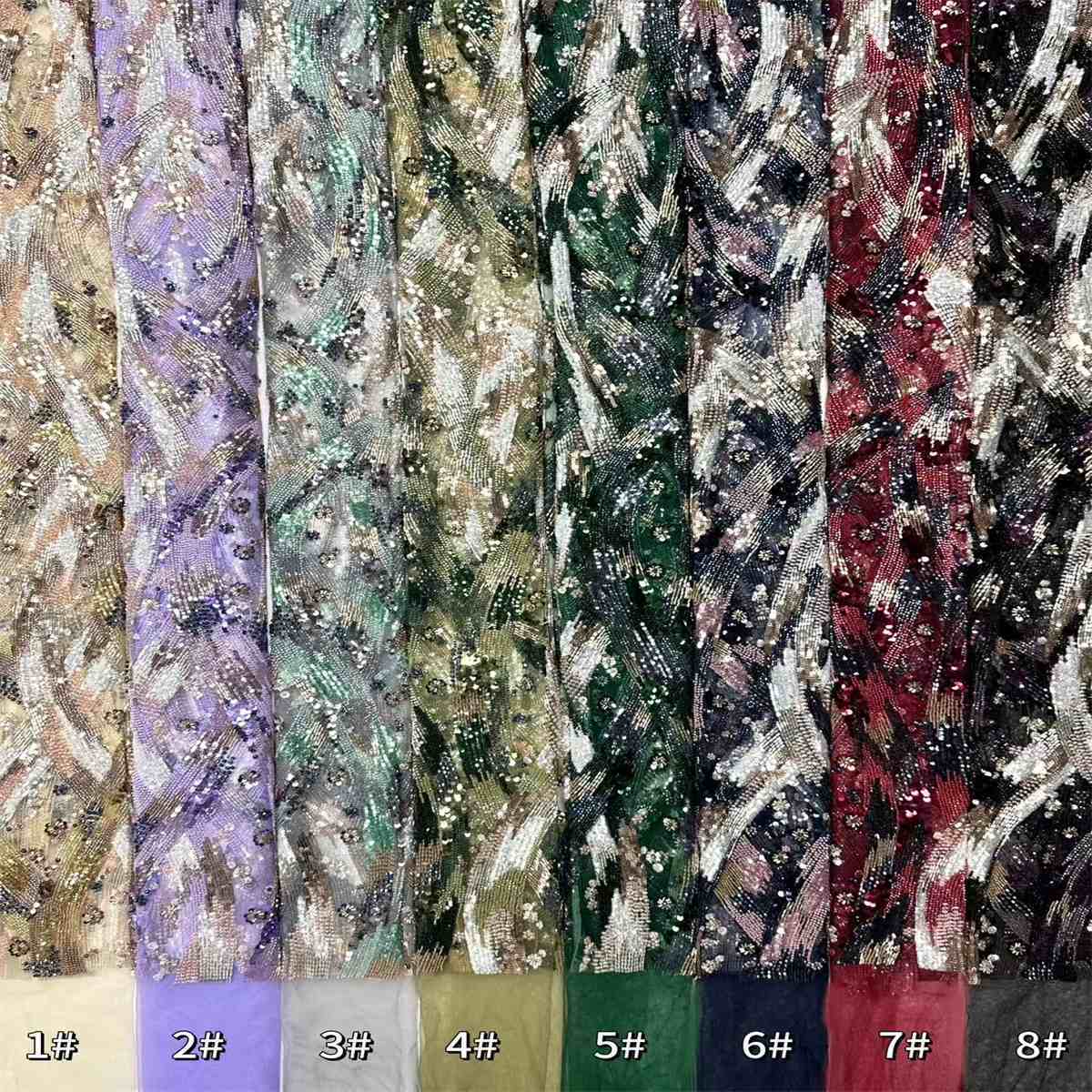 Beaded Tulle Fabric - 5 Yards | COD HN650