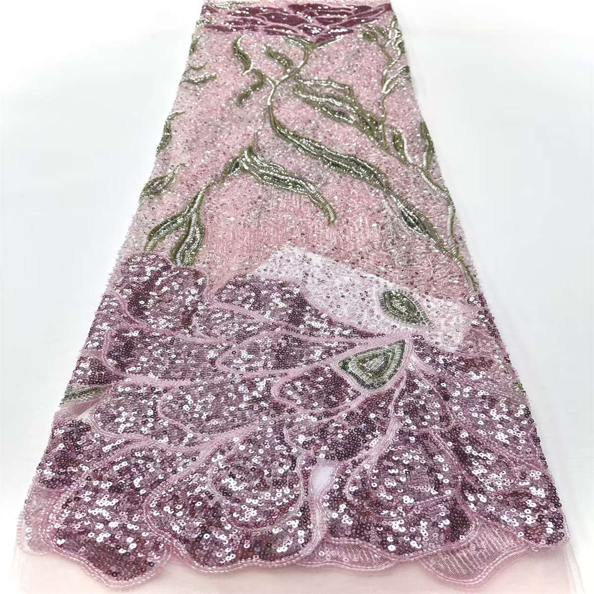 Beaded Tulle Fabric - 5 Yards | COD HN651