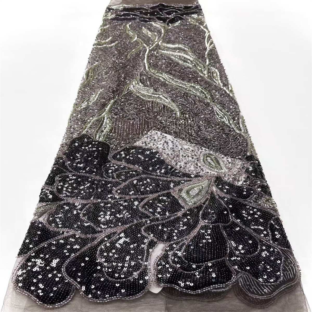 Beaded Tulle Fabric - 5 Yards | COD HN651