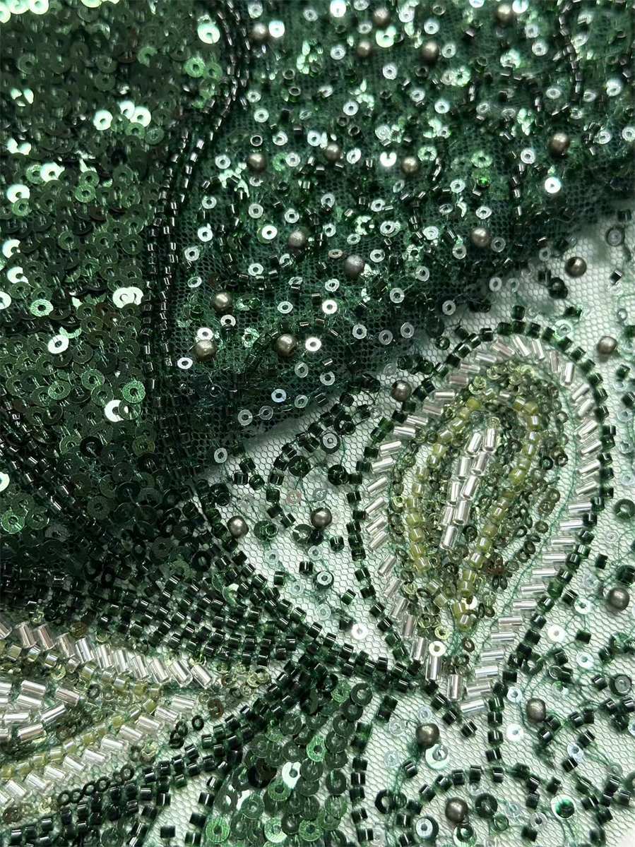 Beaded Tulle Fabric - 5 Yards | COD HN651