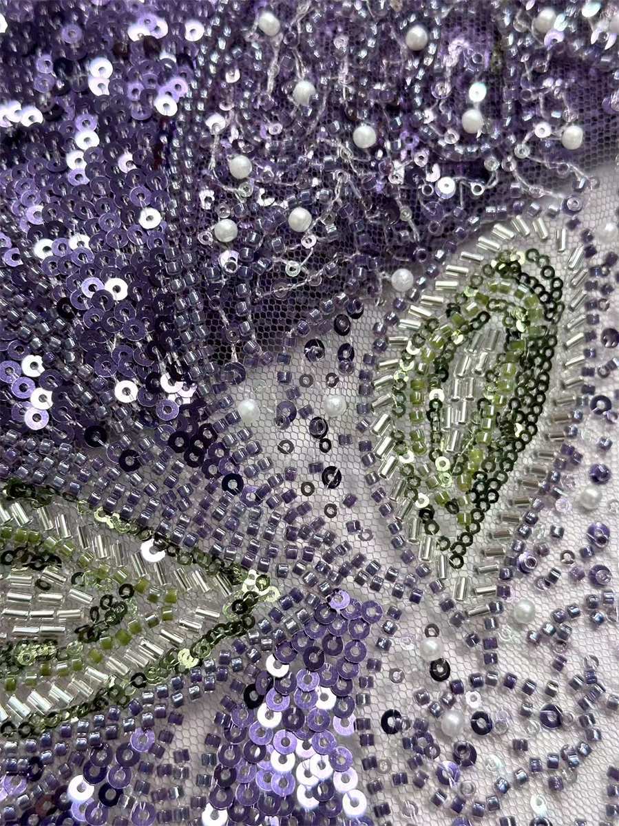 Beaded Tulle Fabric - 5 Yards | COD HN651