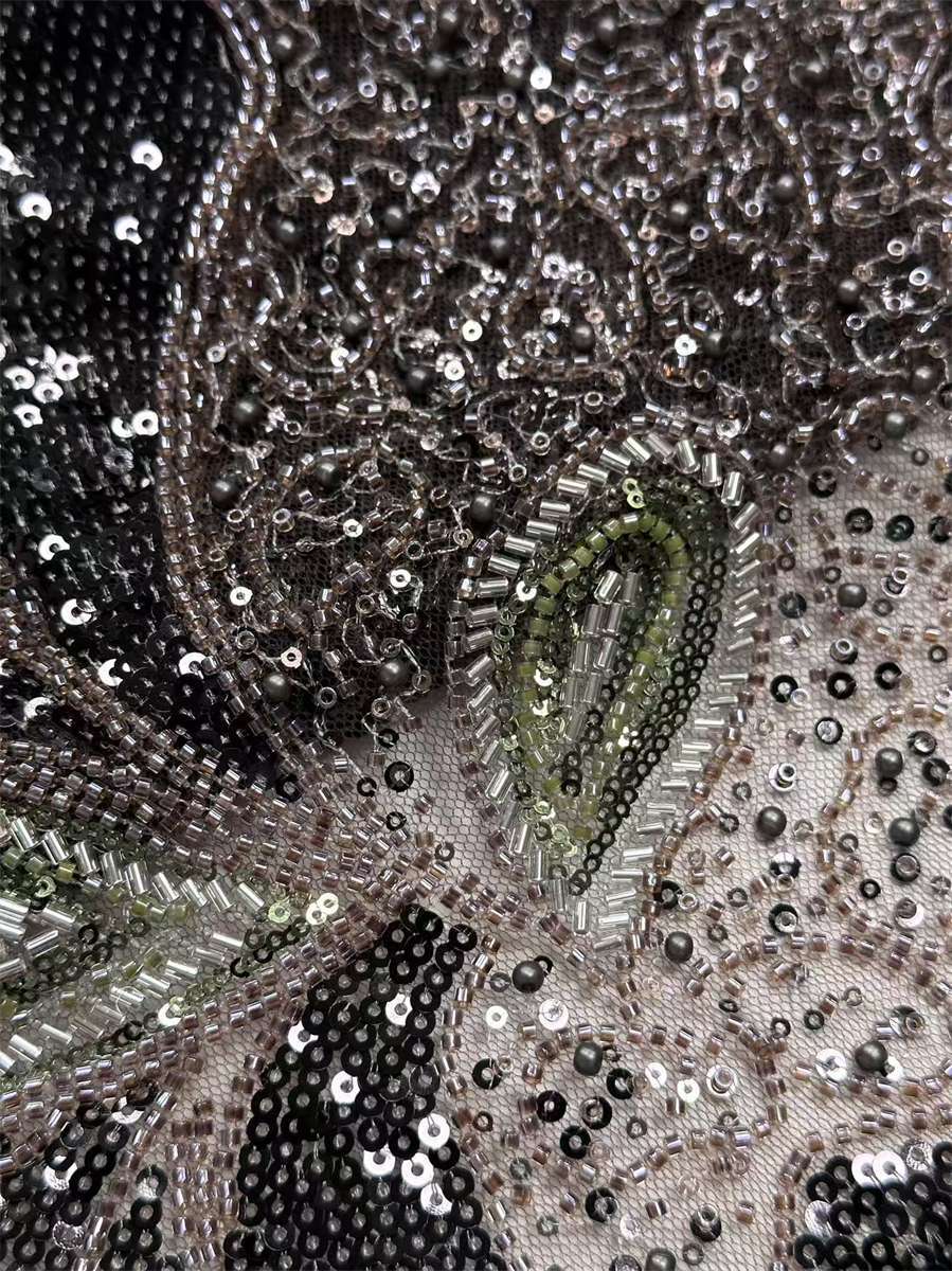 Beaded Tulle Fabric - 5 Yards | COD HN651