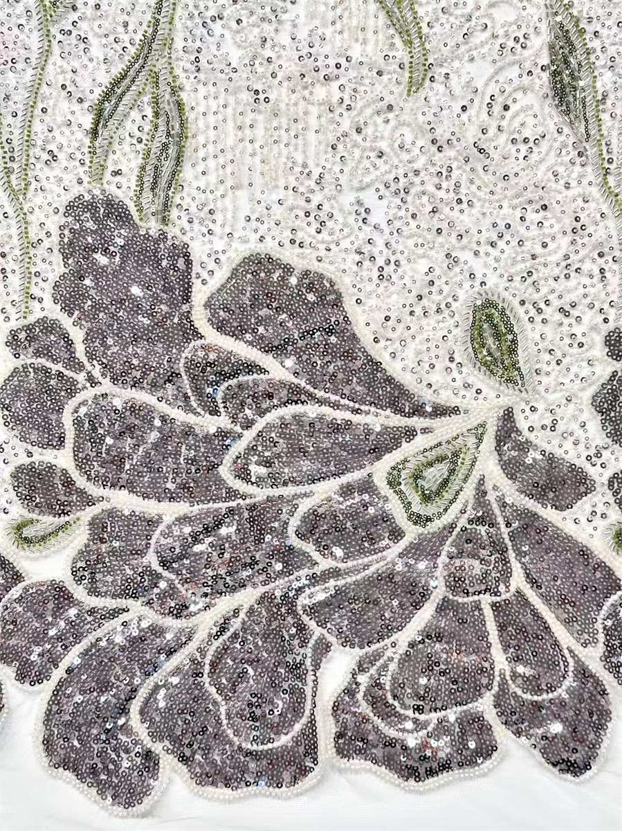 Beaded Tulle Fabric - 5 Yards | COD HN651