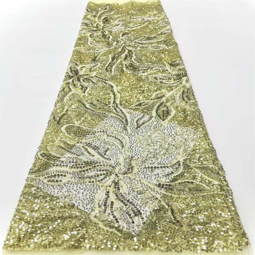 Beaded Tulle Fabric - 5 Yards | COD HN658