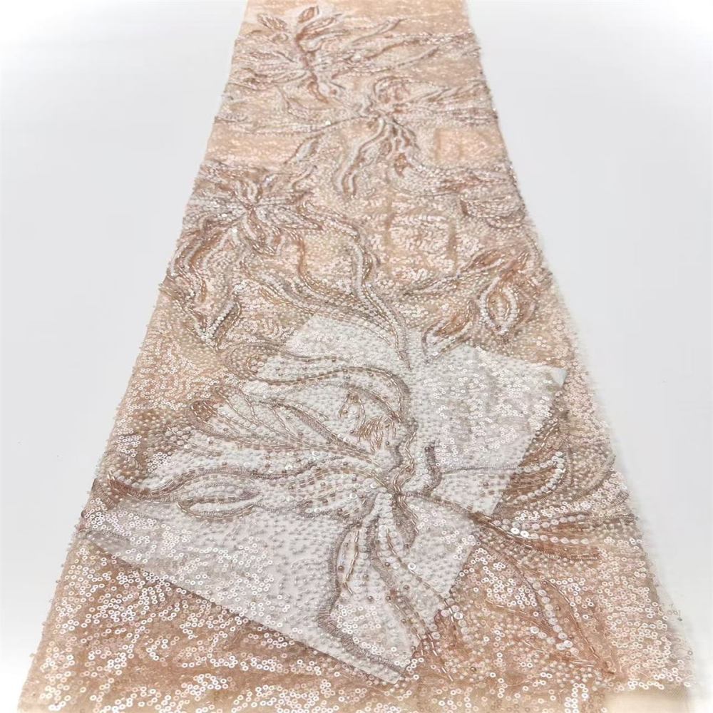 Beaded Tulle Fabric - 5 Yards | COD HN658