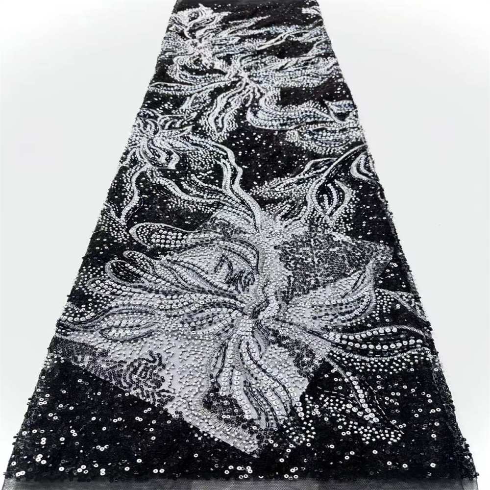 Beaded Tulle Fabric - 5 Yards | COD HN658