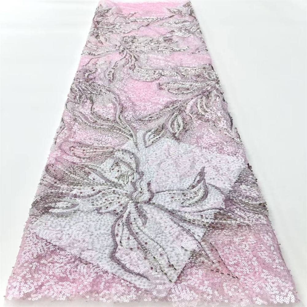 Beaded Tulle Fabric - 5 Yards | COD HN658