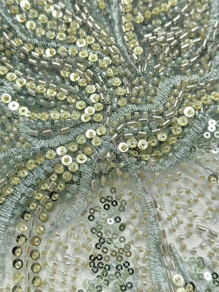Beaded Tulle Fabric - 5 Yards | COD HN658