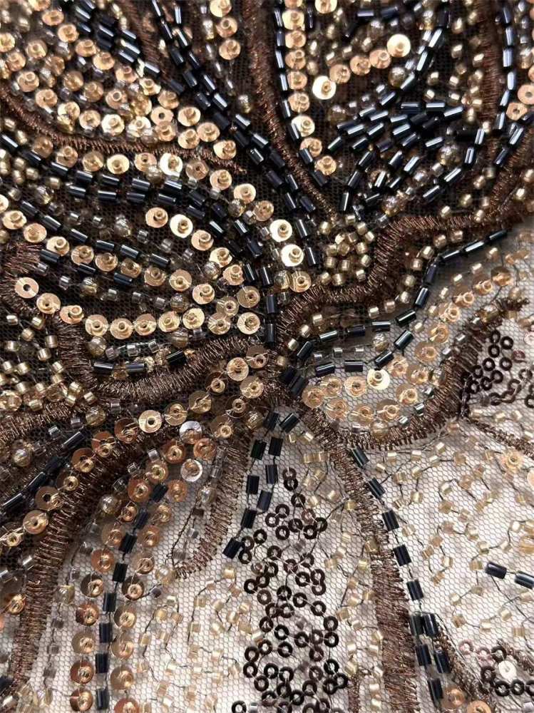 Beaded Tulle Fabric - 5 Yards | COD HN658