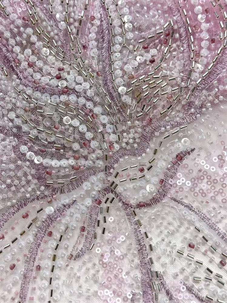 Beaded Tulle Fabric - 5 Yards | COD HN658