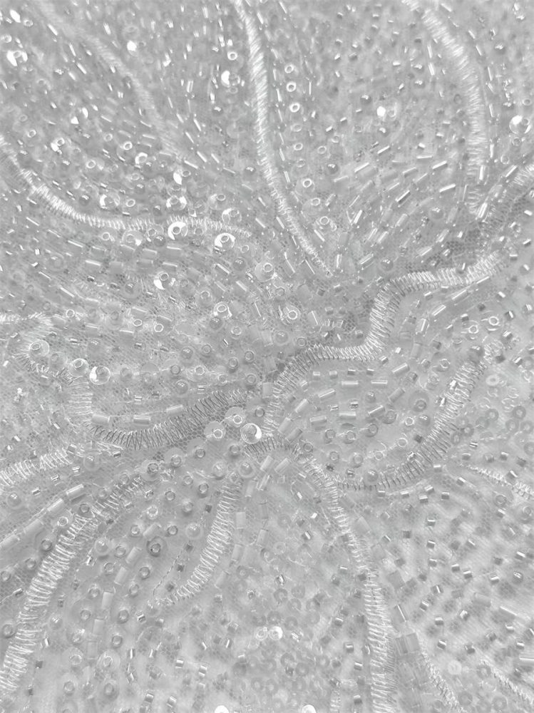 Beaded Tulle Fabric - 5 Yards | COD HN658
