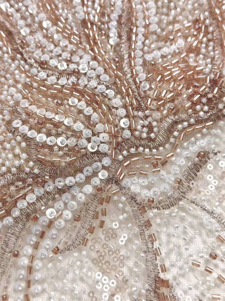Beaded Tulle Fabric - 5 Yards | COD HN658