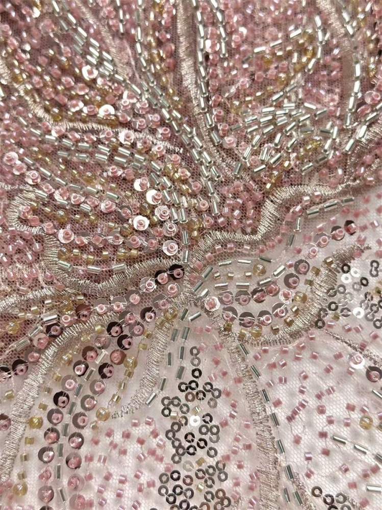 Beaded Tulle Fabric - 5 Yards | COD HN658