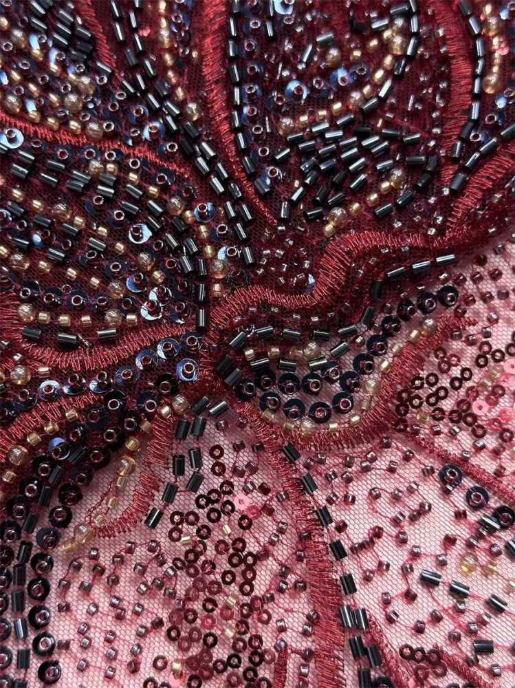 Beaded Tulle Fabric - 5 Yards | COD HN658