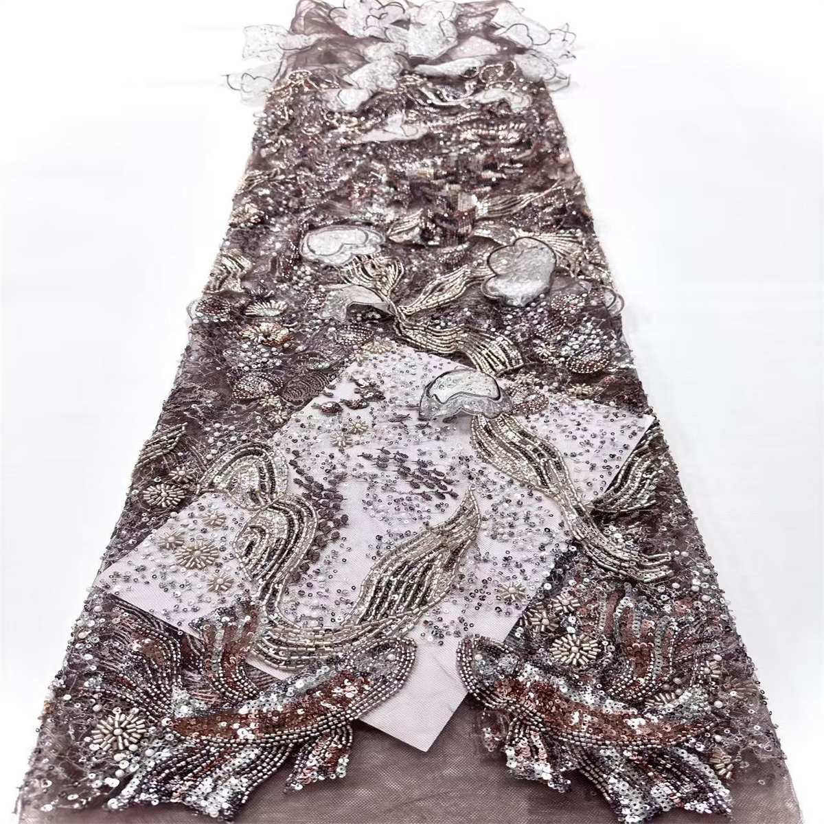 Beaded Tulle Fabric - 5 Yards | COD HN662