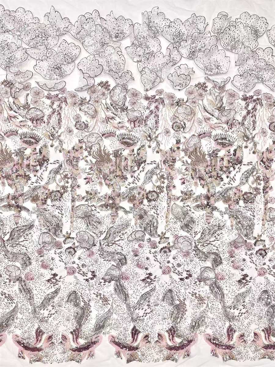 Beaded Tulle Fabric - 5 Yards | COD HN662
