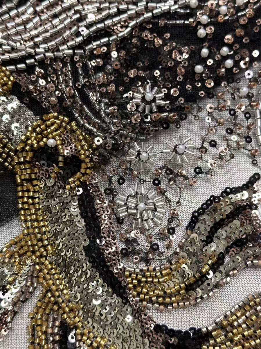 Beaded Tulle Fabric - 5 Yards | COD HN662
