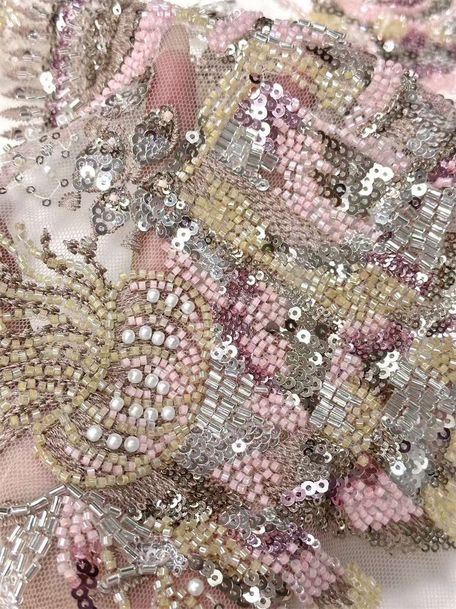 Beaded Tulle Fabric - 5 Yards | COD HN662