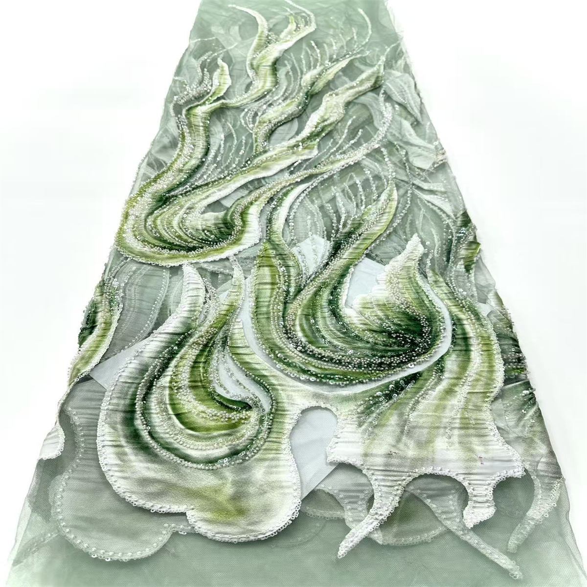Beaded Tulle Fabric - 5 Yards | COD HN663