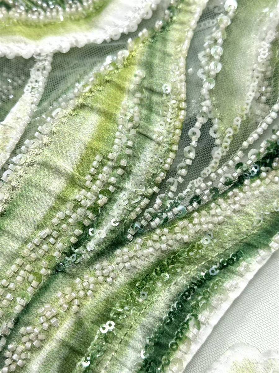 Beaded Tulle Fabric - 5 Yards | COD HN663