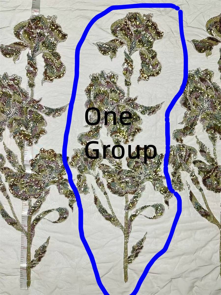 Beaded Tulle Fabric - 5 Yards | COD HN628