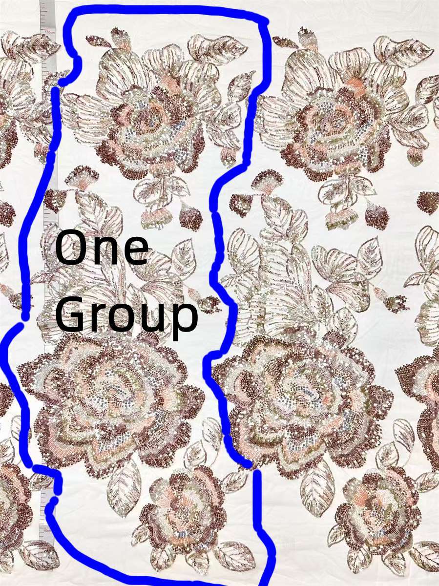 Beaded Tulle Fabric - 5 Yards | COD HN630