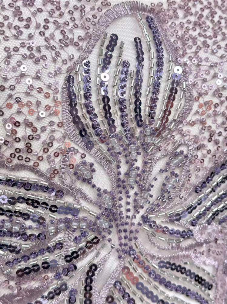 Beaded Tulle Fabric - 5 Yards | COD HN643