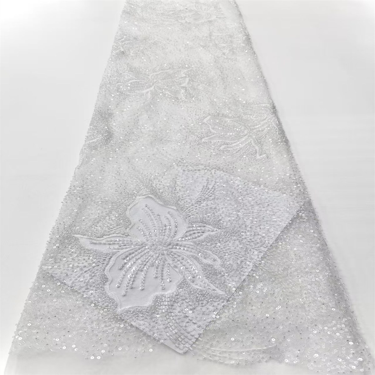 Beaded Tulle Fabric - 5 Yards | COD HN659