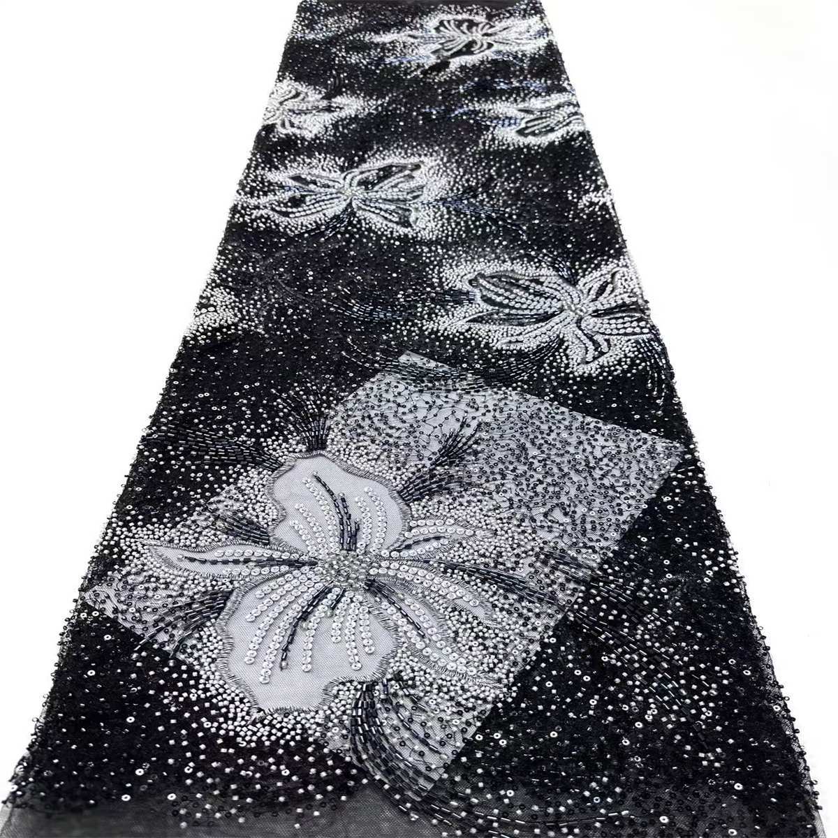 Beaded Tulle Fabric - 5 Yards | COD HN659