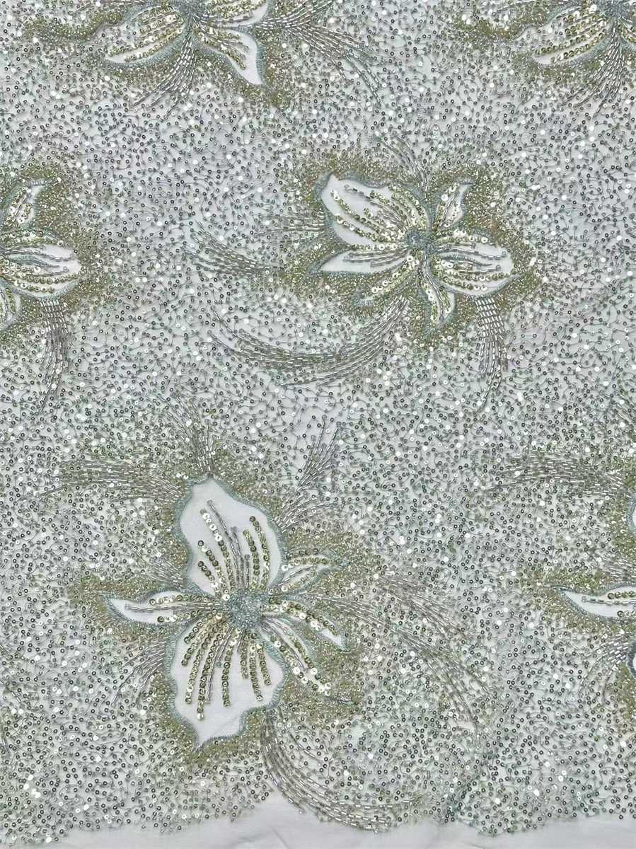 Beaded Tulle Fabric - 5 Yards | COD HN659
