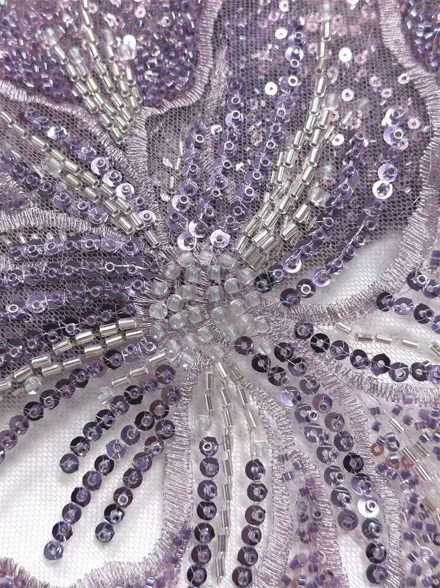 Beaded Tulle Fabric - 5 Yards | COD HN659