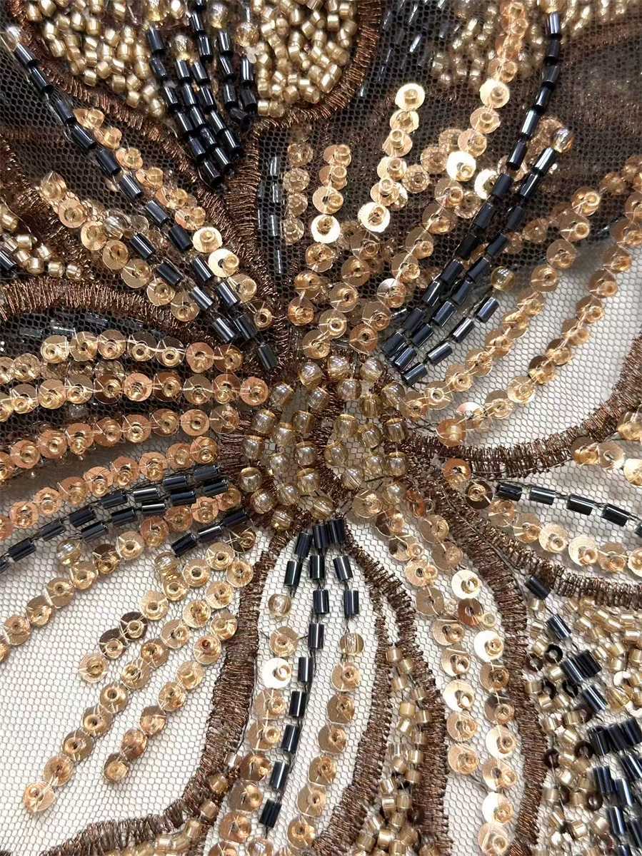 Beaded Tulle Fabric - 5 Yards | COD HN659