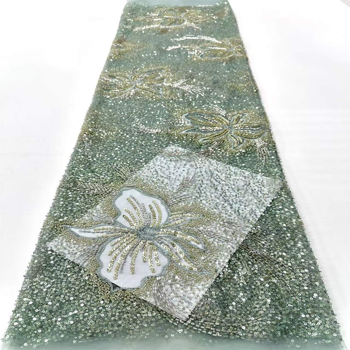 Beaded Tulle Fabric - 5 Yards | COD HN659