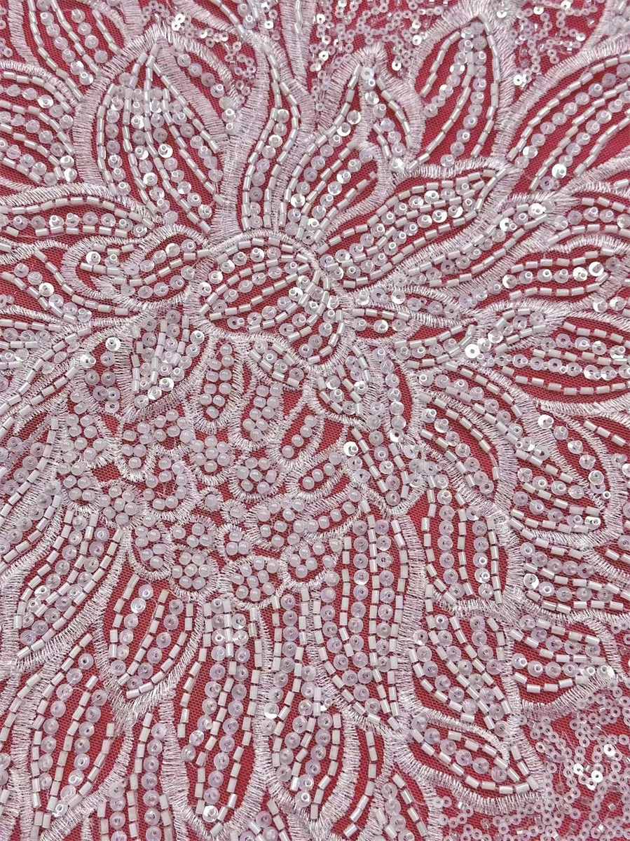 Beaded Tulle Fabric - 5 Yards | COD HN660