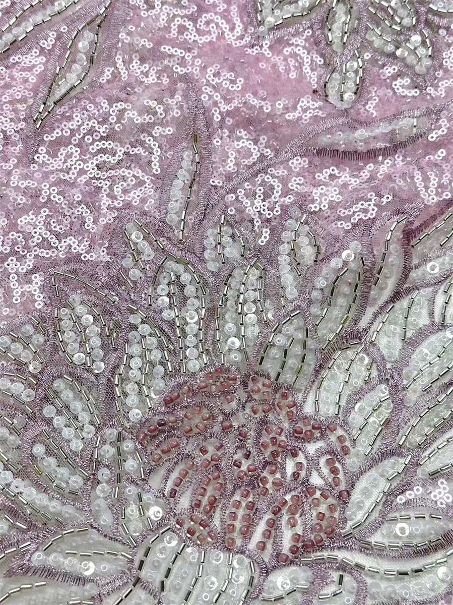 Beaded Tulle Fabric - 5 Yards | COD HN660