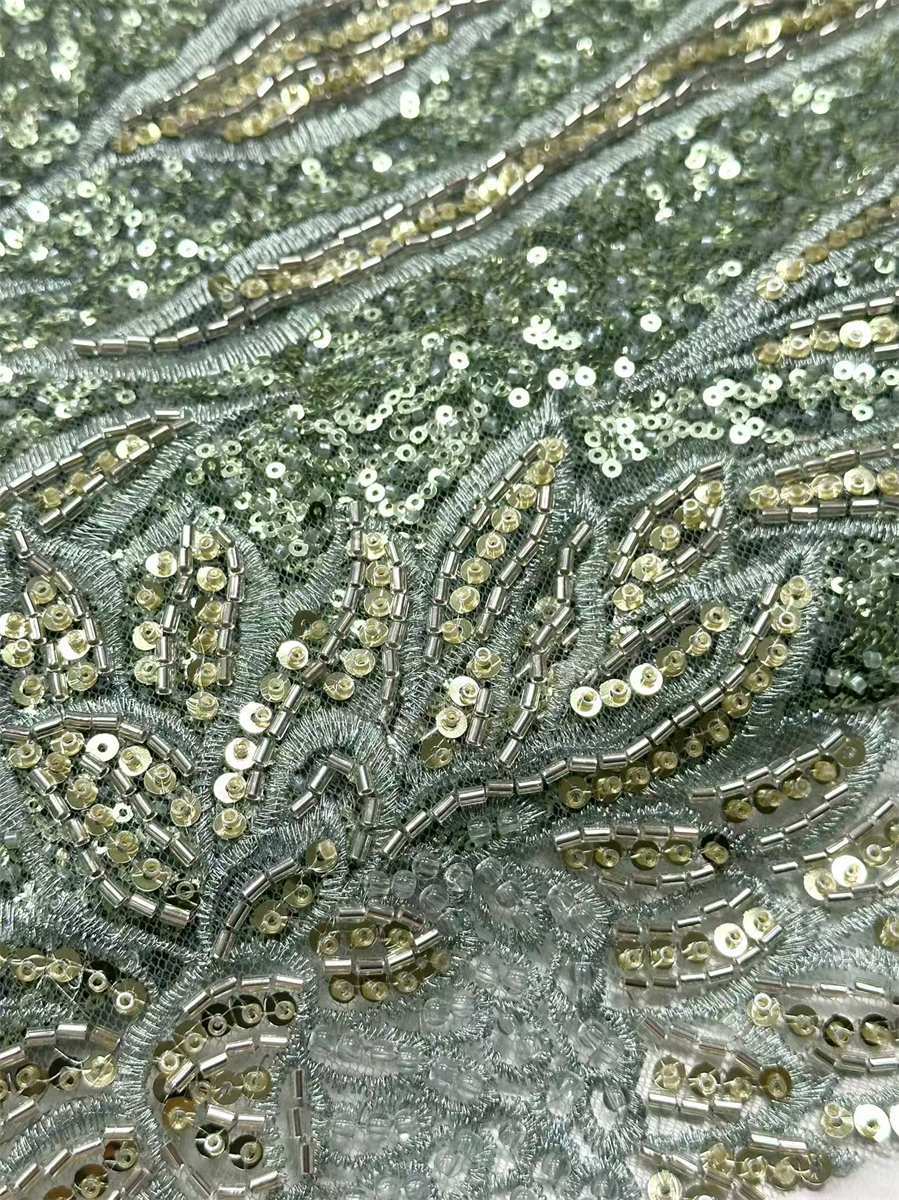 Beaded Tulle Fabric - 5 Yards | COD HN660