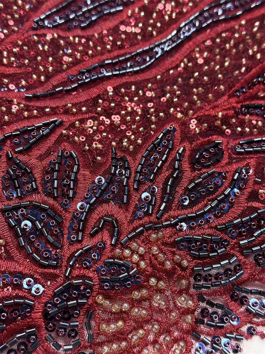 Beaded Tulle Fabric - 5 Yards | COD HN660