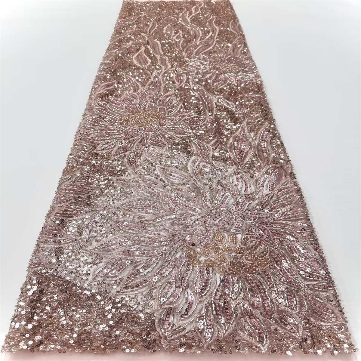 Beaded Tulle Fabric - 5 Yards | COD HN660