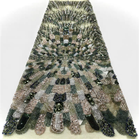 Beaded Tulle Fabric - 5 Yards | COD HN648