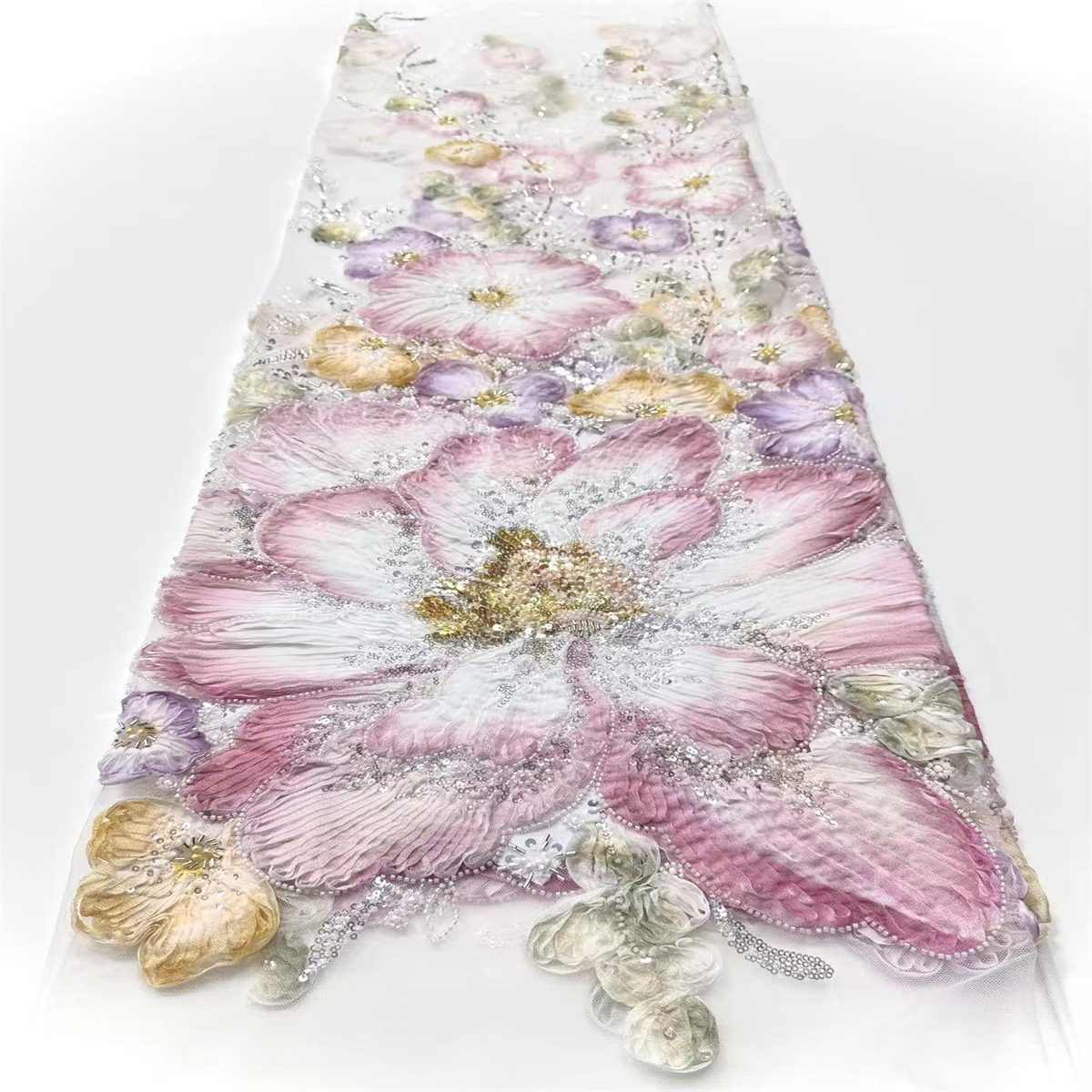 Beaded Tulle Fabric - 5 Yards | COD HN664