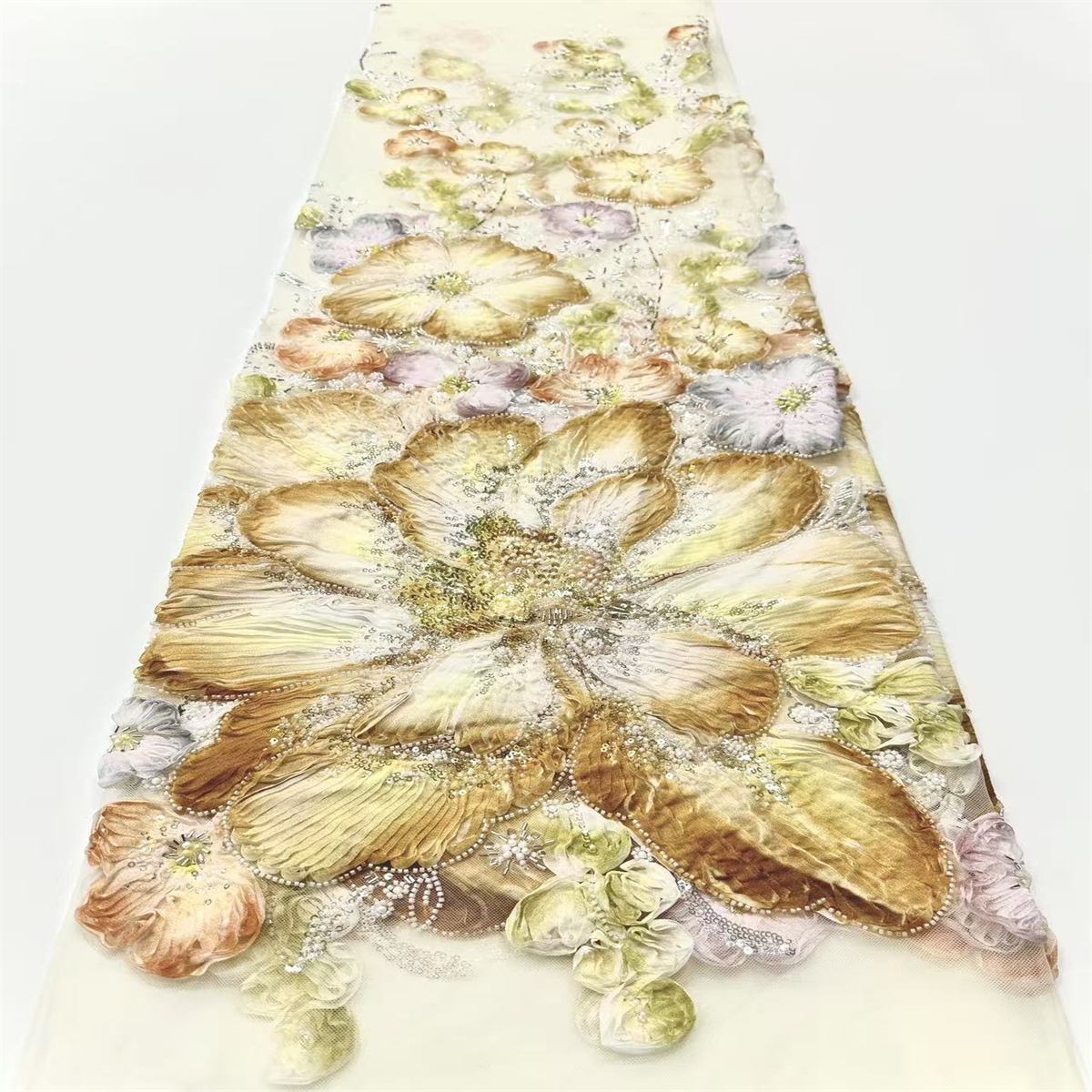 Beaded Tulle Fabric - 5 Yards | COD HN664