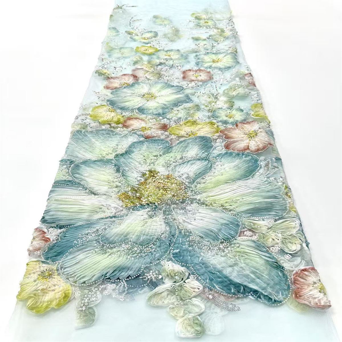 Beaded Tulle Fabric - 5 Yards | COD HN664