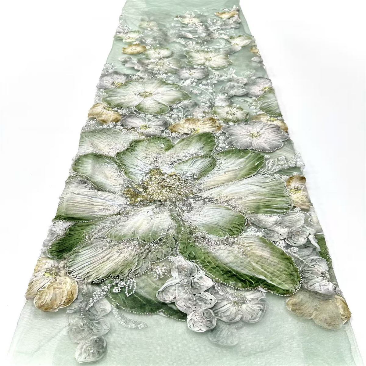 Beaded Tulle Fabric - 5 Yards | COD HN664