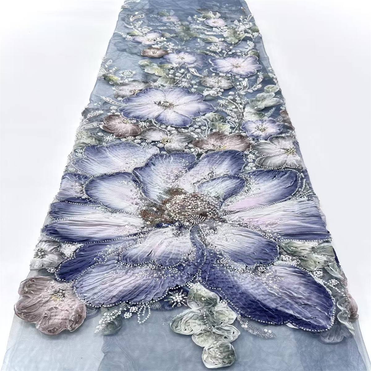 Beaded Tulle Fabric - 5 Yards | COD HN664