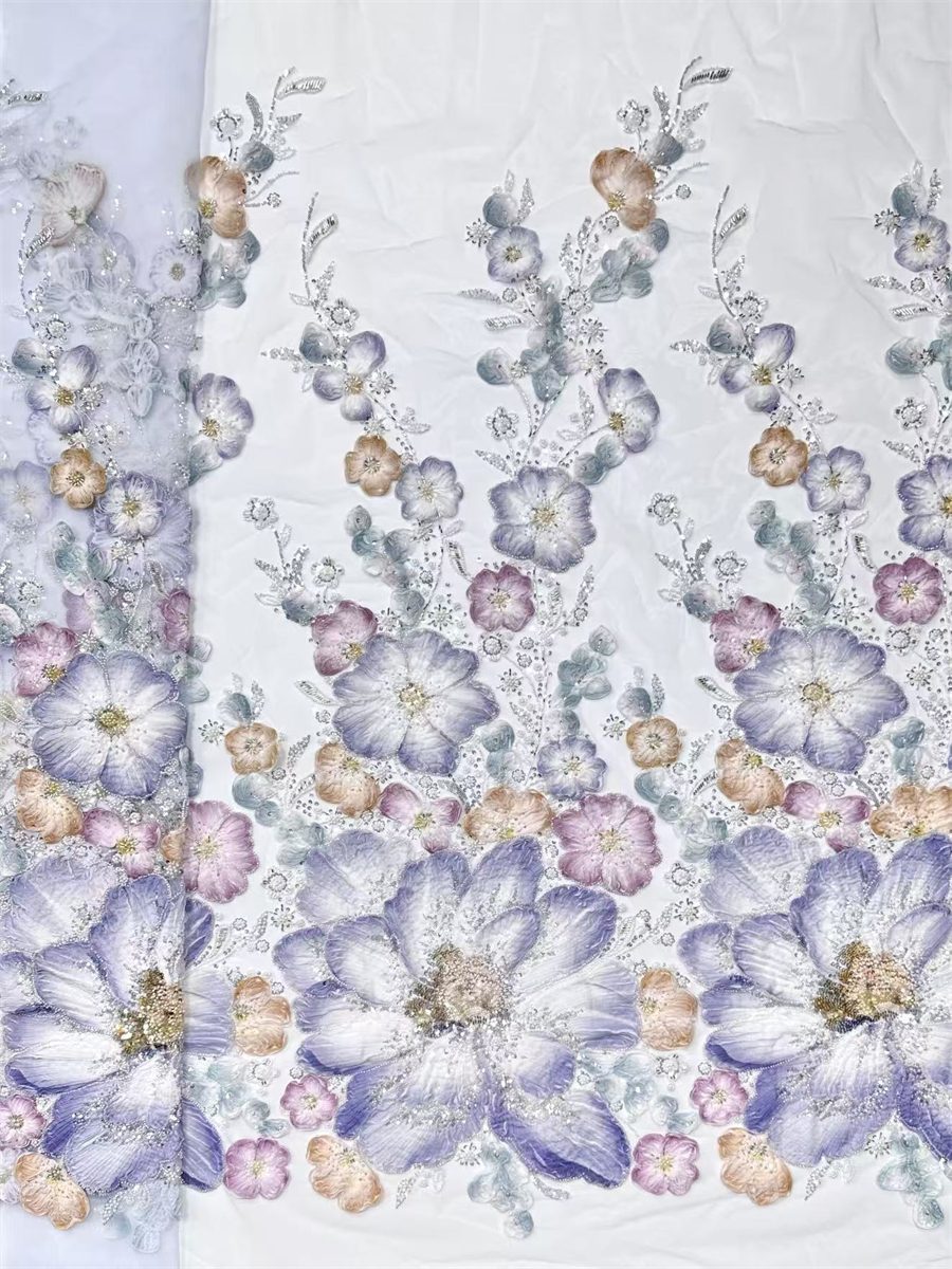 Beaded Tulle Fabric - 5 Yards | COD HN664