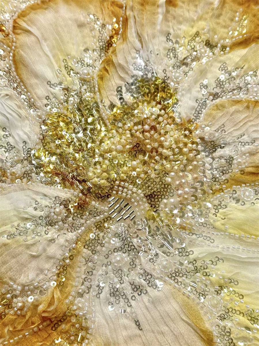 Beaded Tulle Fabric - 5 Yards | COD HN664