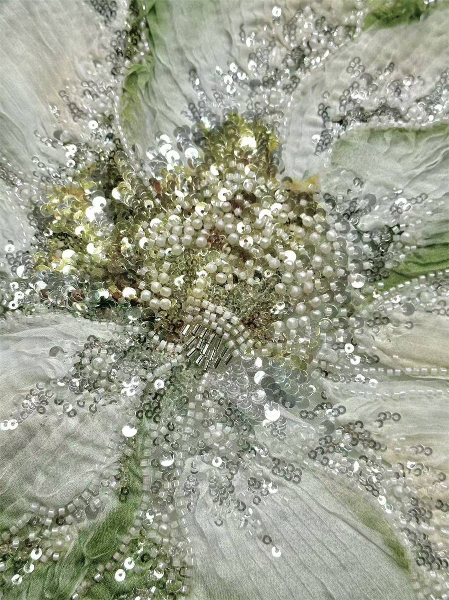 Beaded Tulle Fabric - 5 Yards | COD HN664